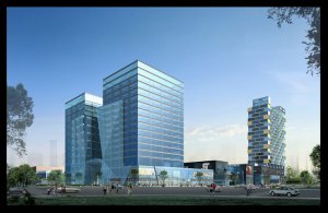 綠地川沙辦公樓透視